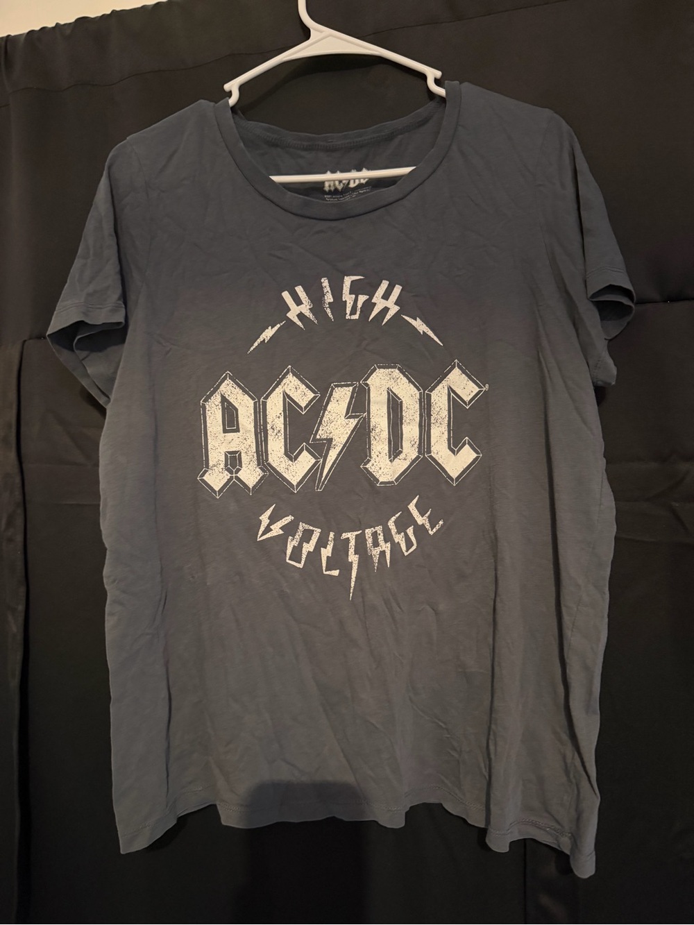 AC/DC Dark Gray High Voltage Womens Graphic Tee